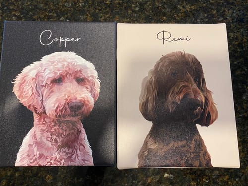 Customer photo review of Pet Art Canvas Wrap