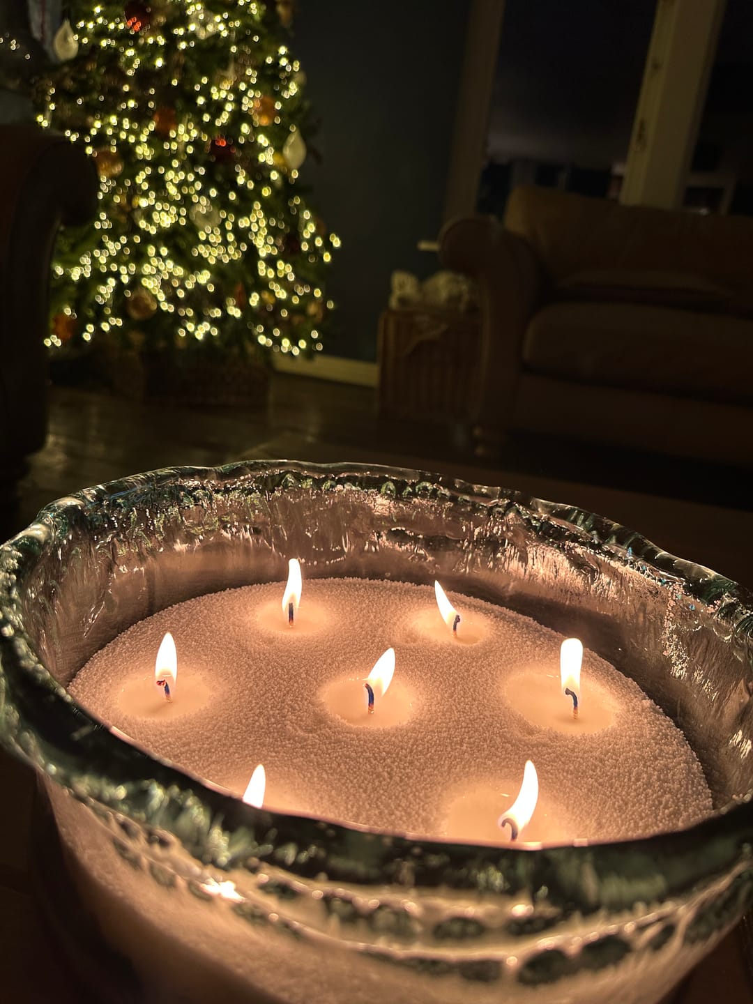 Customer photo review of Candle Sand 3kg/6.6 lb Bucket + 100 Wicks by Candlera®