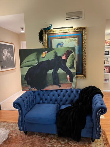 Customer photo review of Decadent Young Woman. After the Dance (1899) by Ramon Casas