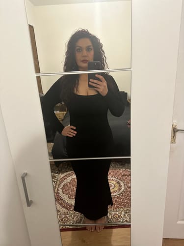 Customer photo review of Long Sleeve Maxi Shapewear Dress