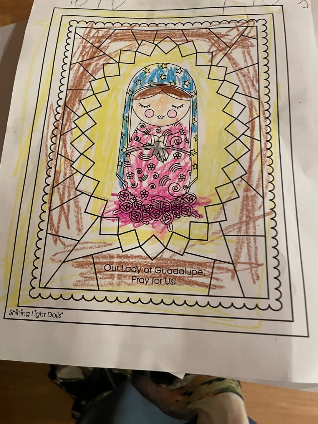 Customer photo review of December Saints Coloring Sheets - Digital Download