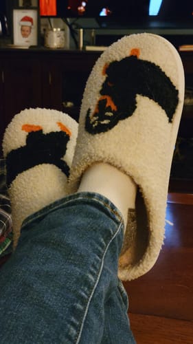 Customer photo review of Dachshund Slip-on Slippers