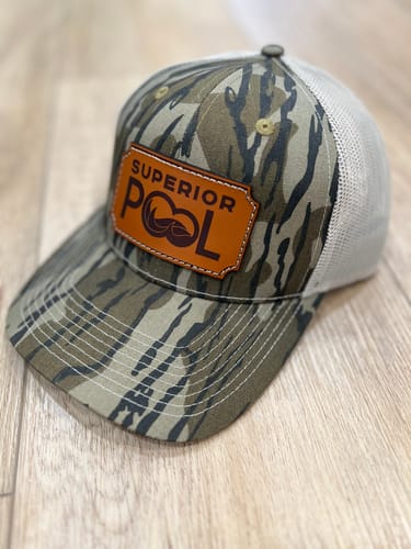 Customer photo review of Custom Leather Patch Hats Richardson CAMO Laser Engraved