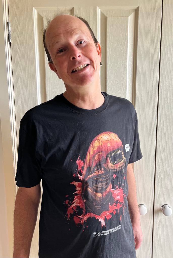 Customer photo review of Alien Chestburster V2 Tee Black