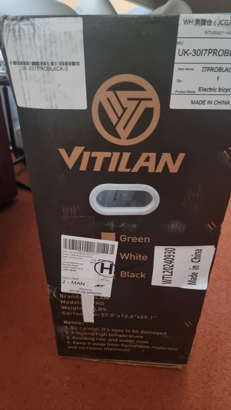 Customer photo review of I7 Pro Folding Full Suspension Electric Bike