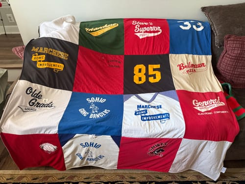 Customer photo review of Classic T-Shirt Blanket