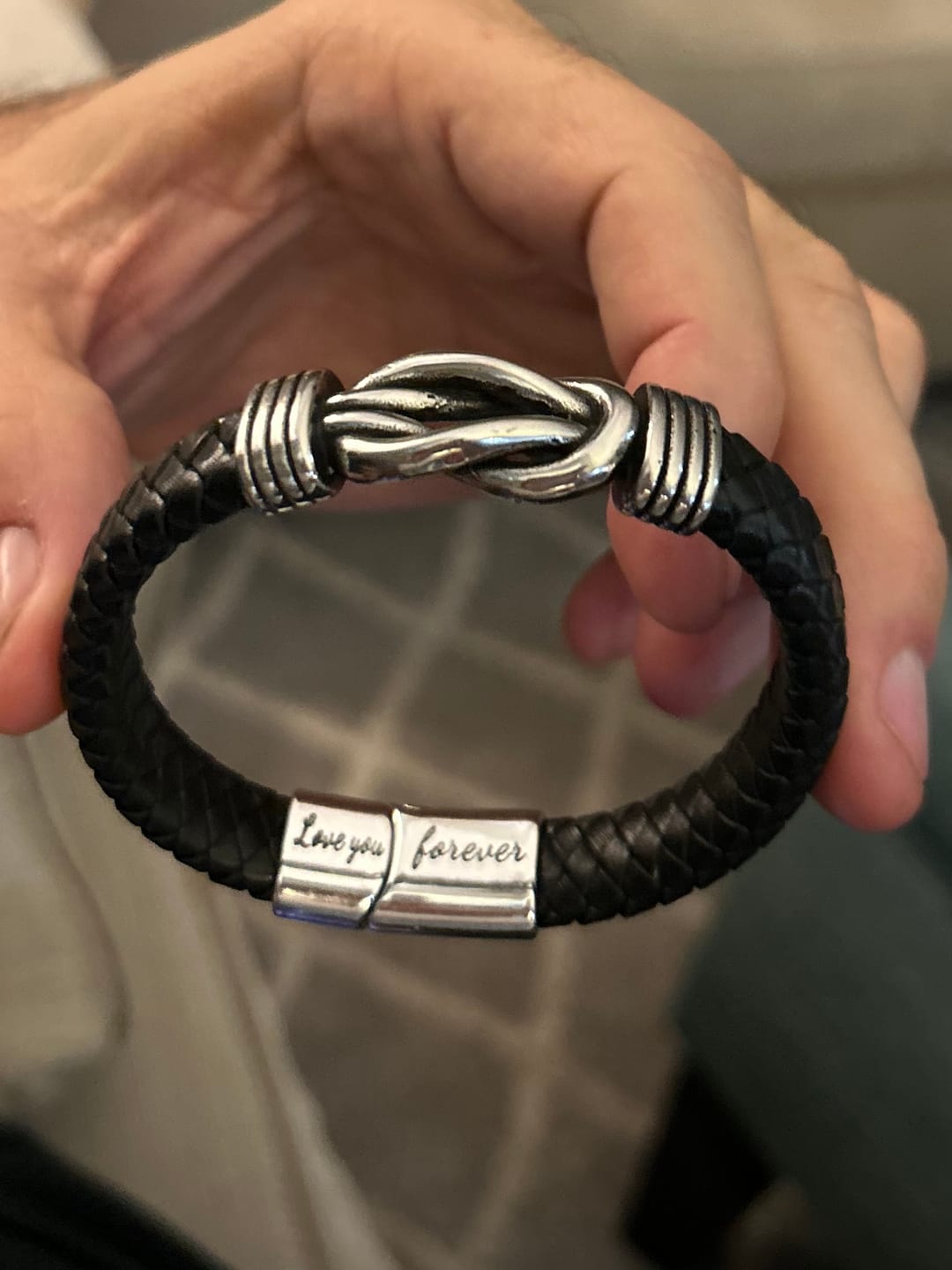 Customer photo review of Braided Leather Bracelet |