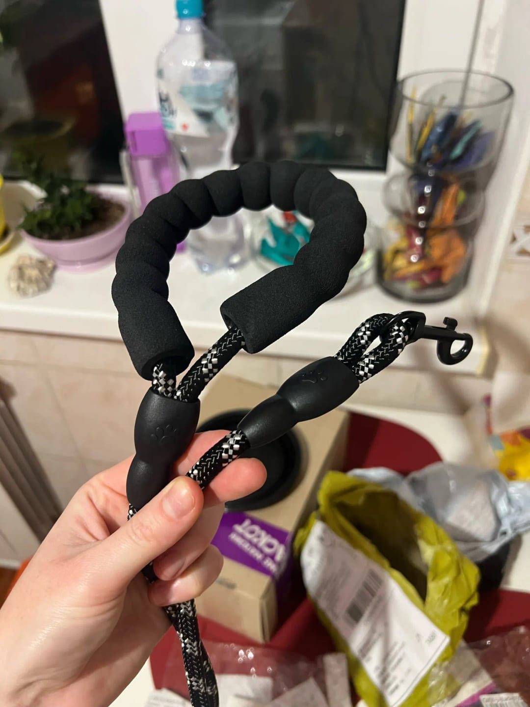 Customer photo review of Strong Reflective Dog Leash