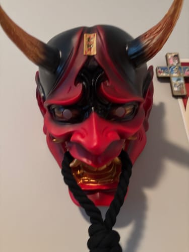 Customer photo review of Black Hannya Mask