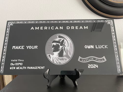 Customer photo review of "American Dream" Card