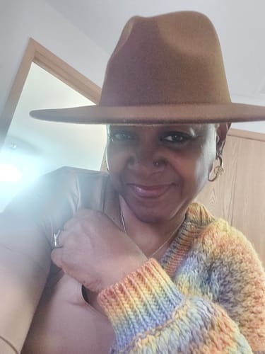 Customer photo review of Atlanta Wide Brim Fedora - Brown