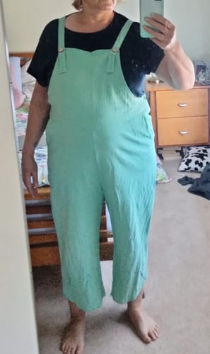 Customer photo review of Casual Cotton Linen Romper Jumpsuit