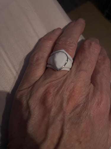 Customer photo review of Oversized Pear Collection - Silicone Rings with Metal Frame