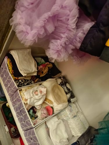 Customer photo review of Lilac Large Clothes Organizer