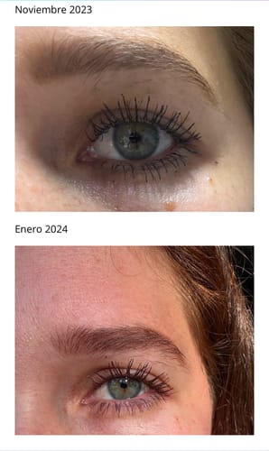 Customer photo review of Suero para pestañas y cejas