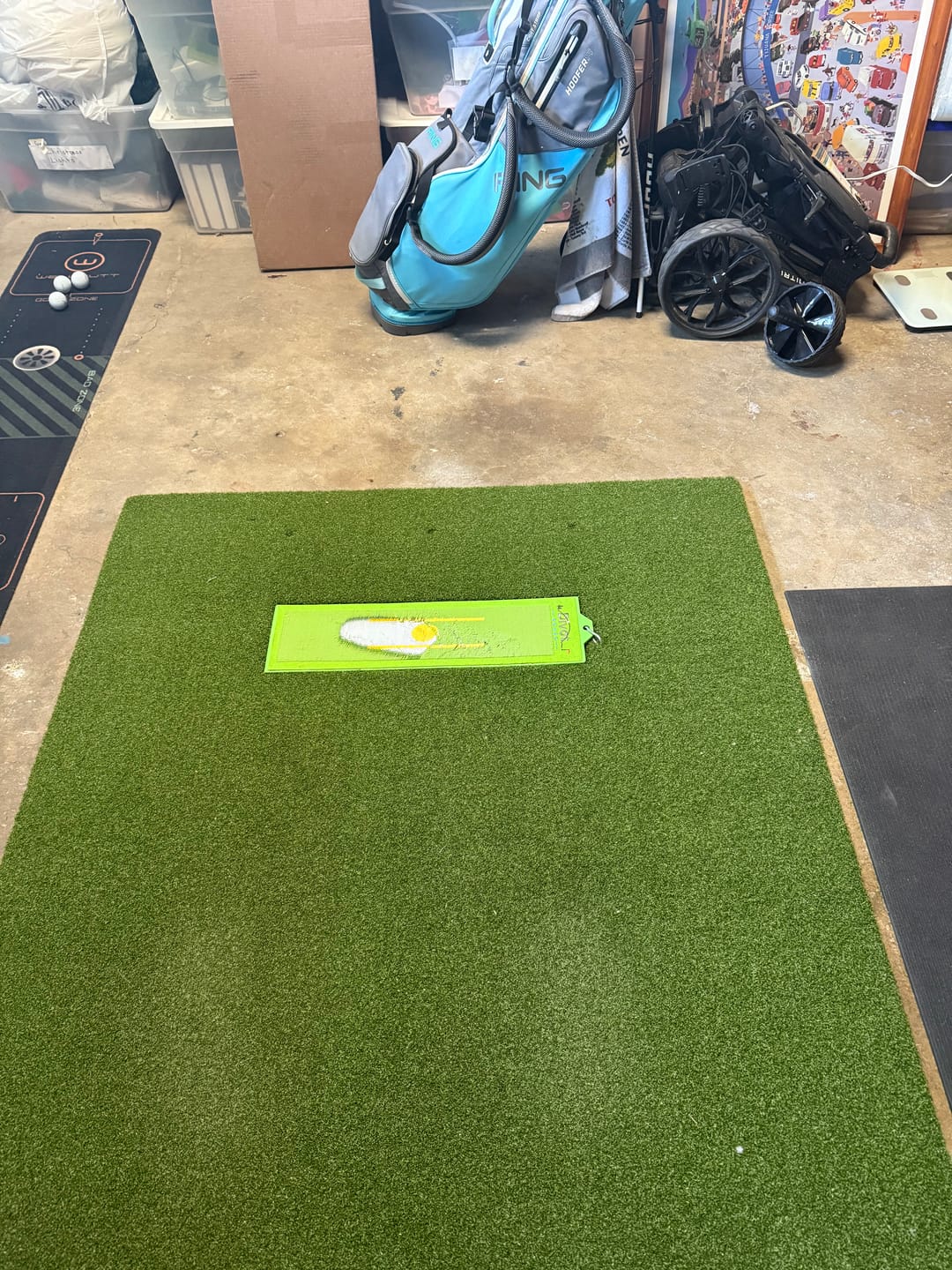 Customer photo review of Divot Board Turf Mat 4x5 - Bundle