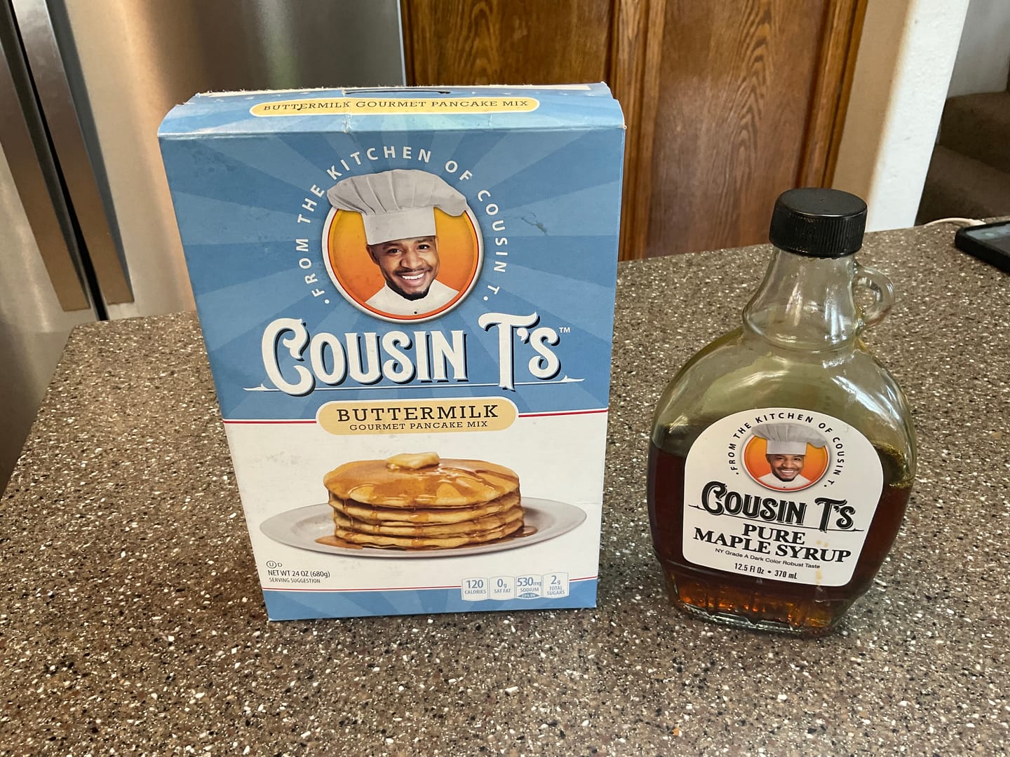 Customer photo review of Cousin T's Maple Syrup & Pancake Mix Bundle