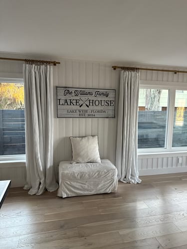 Customer photo review of Family Lake House Paddle Sign