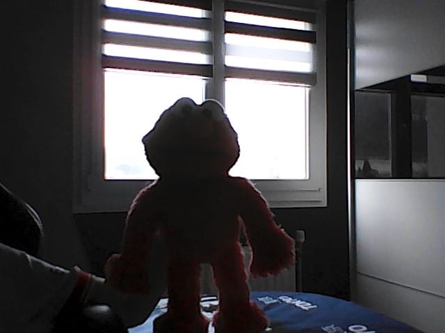 Customer photo review of Elmo Marionnette Sesame Street