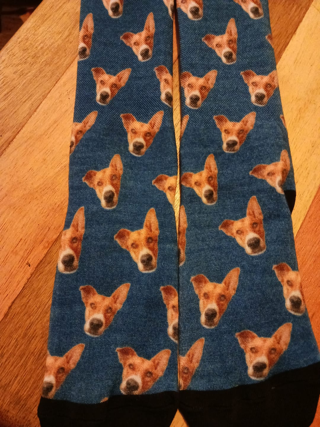 Customer photo review of Custom Pet Art Socks