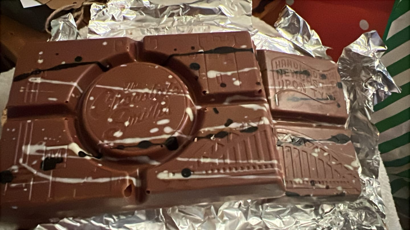 Customer photo review of The Geordie Bar double chocolate and caramel filled bar 145g