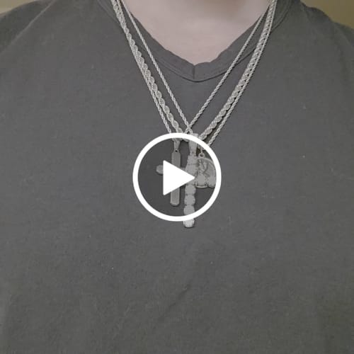 Customer video review of Moissanite Solitaire Cross Pendant 14K Gold