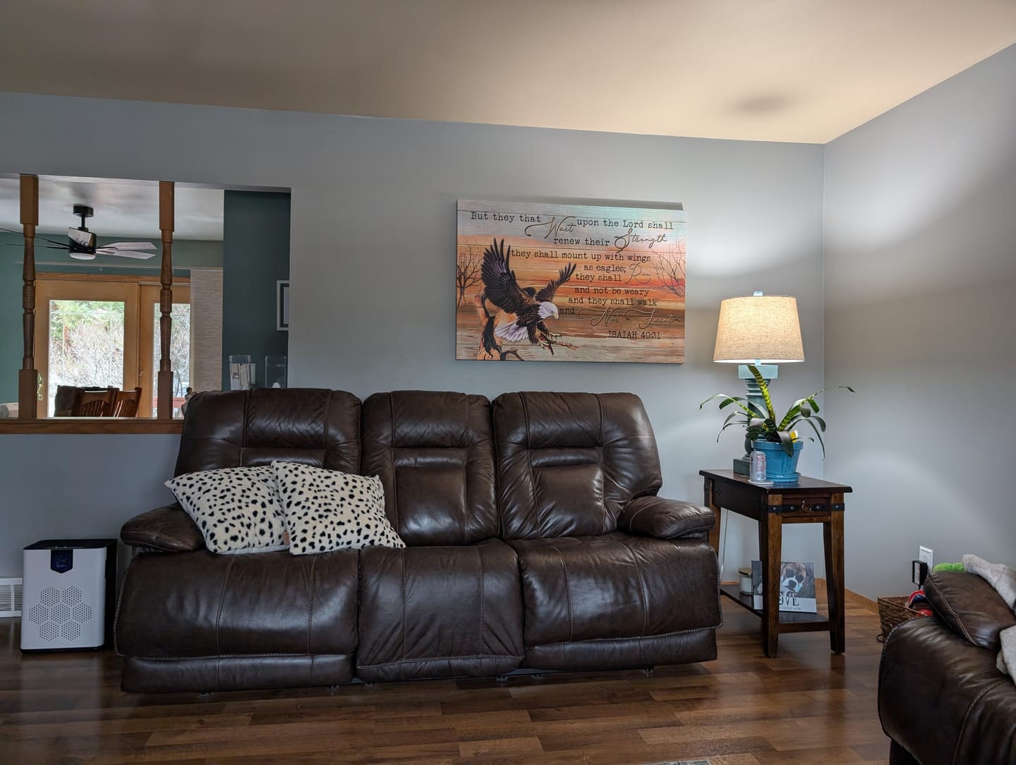 Customer photo review of Eagle Wingspan, They That Wait Upon The Lord Isaiah 40:31 Christian Wall Art Canvas Print