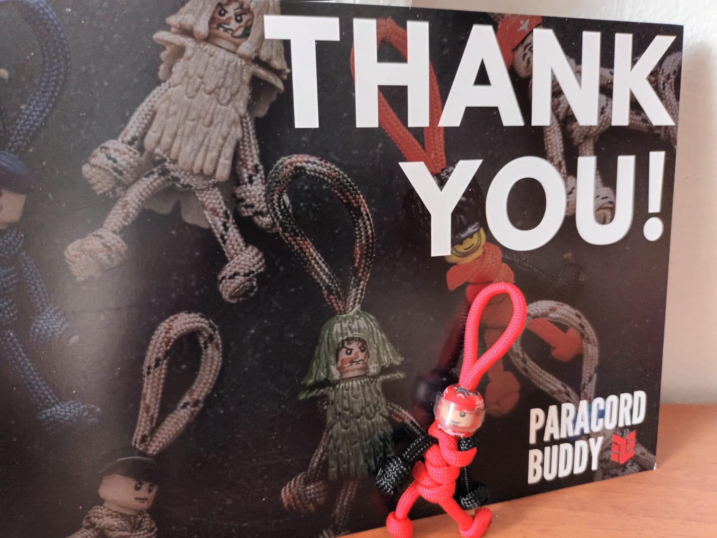 Customer photo review of Limited Edition Charles Lerclerc Racing Paracord Buddy Keychain