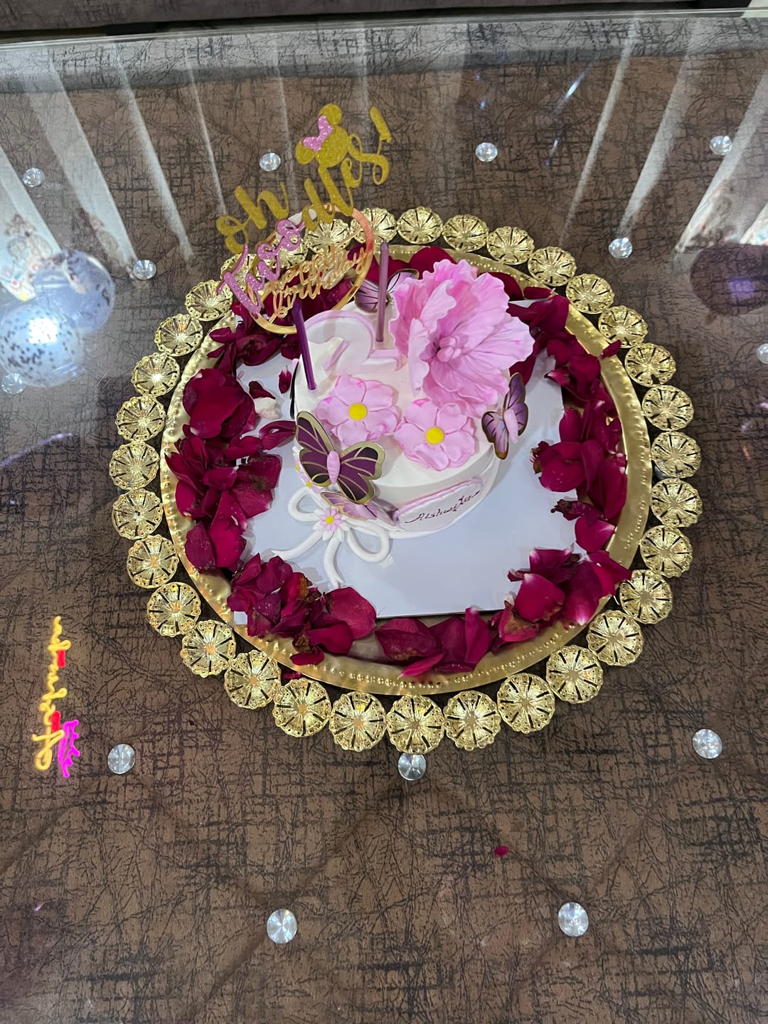 Customer photo review of Butterfly Knot Cake