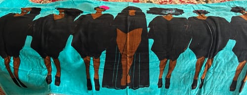 Customer photo review of Tribe Beach Towel