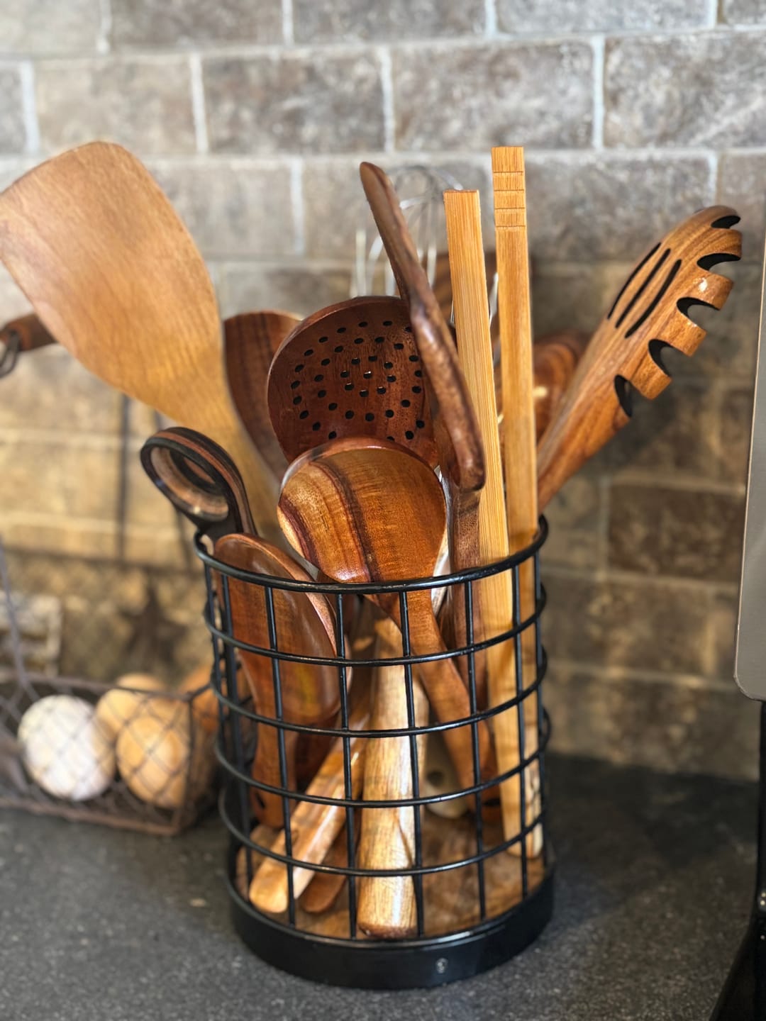 Customer photo review of 10 Piece Teak Wooden Utensil Set