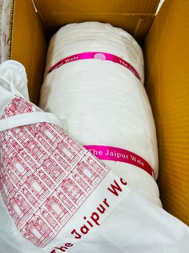 Customer photo review of White Muslin Razai