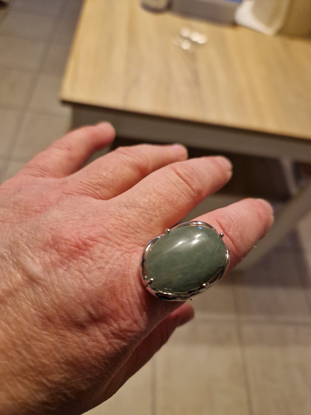 Customer photo review of Bague Aventurine