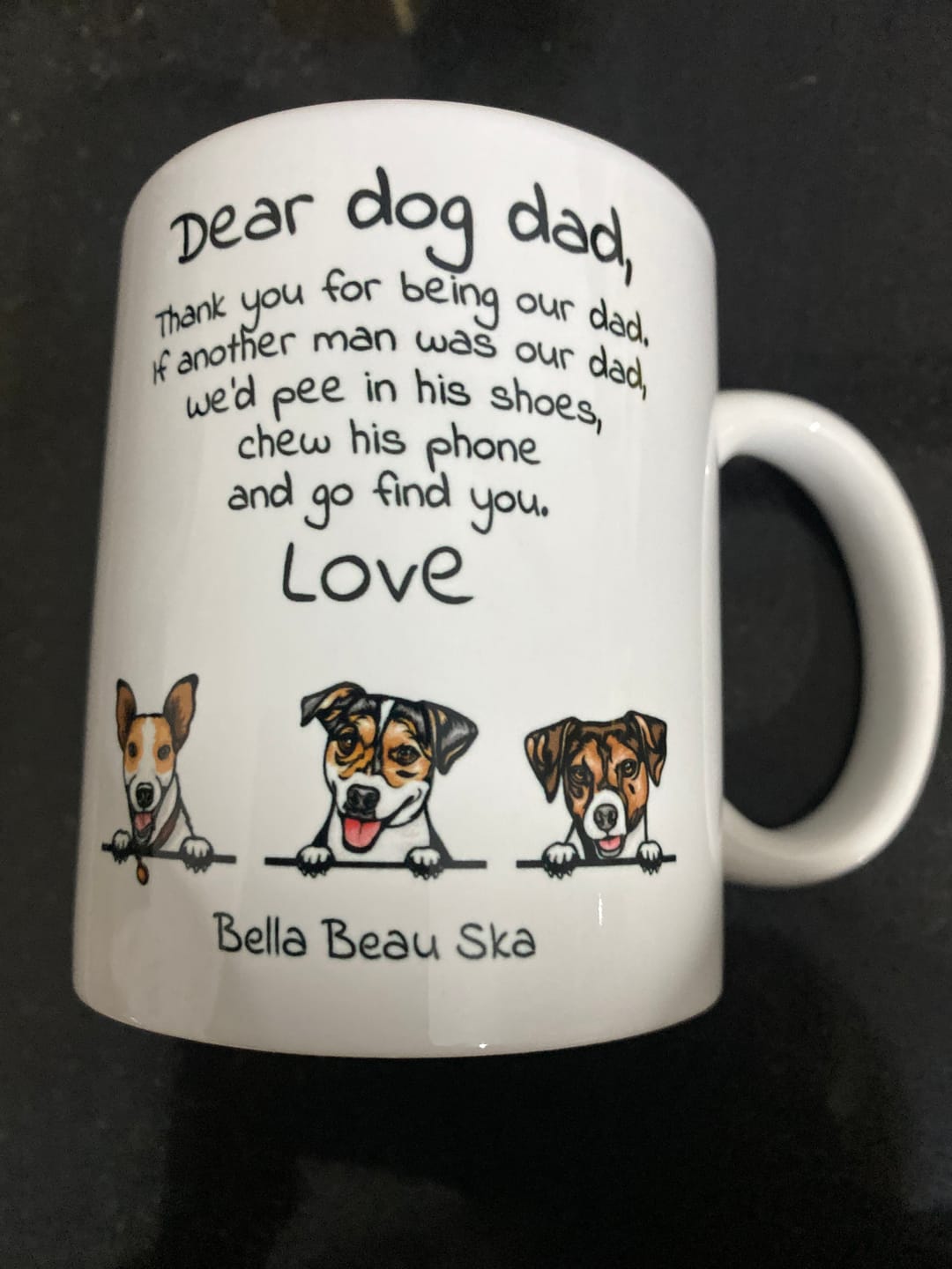 Customer photo review of Dear Dog Parent - Personalised Mug