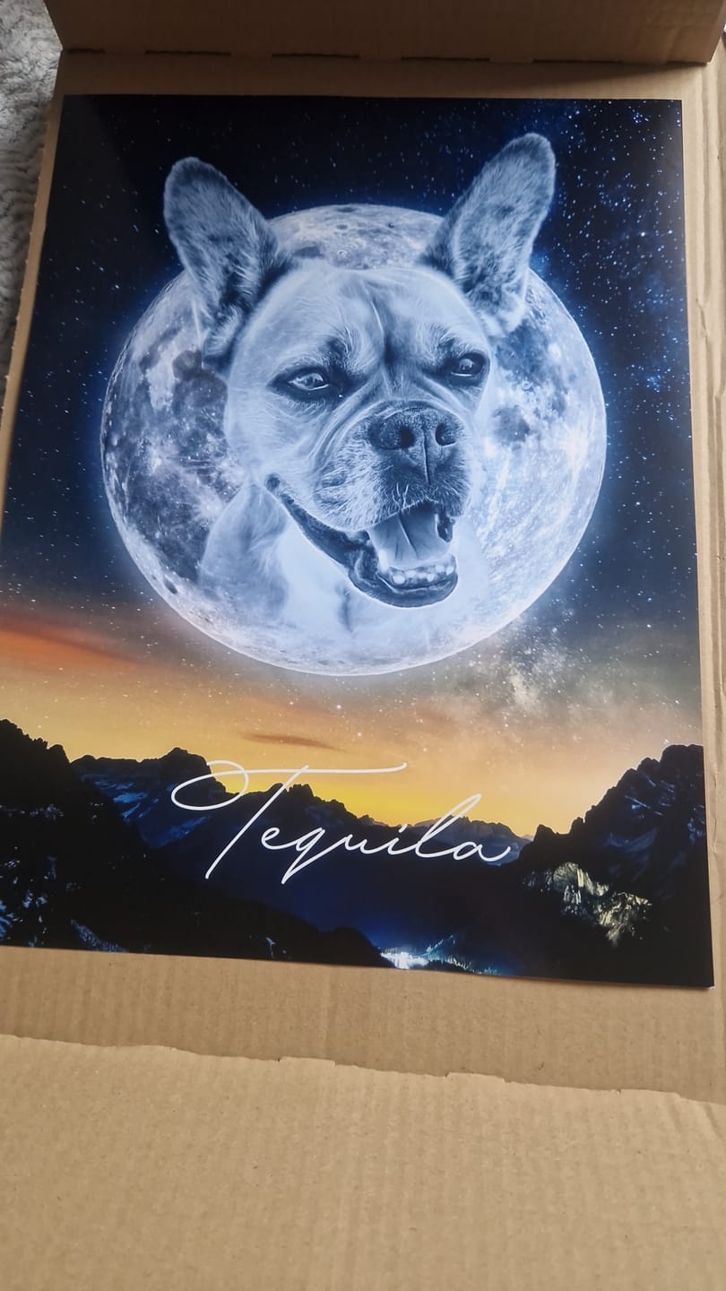 Customer photo review of Personalisiertes Portrait - Mond Stil