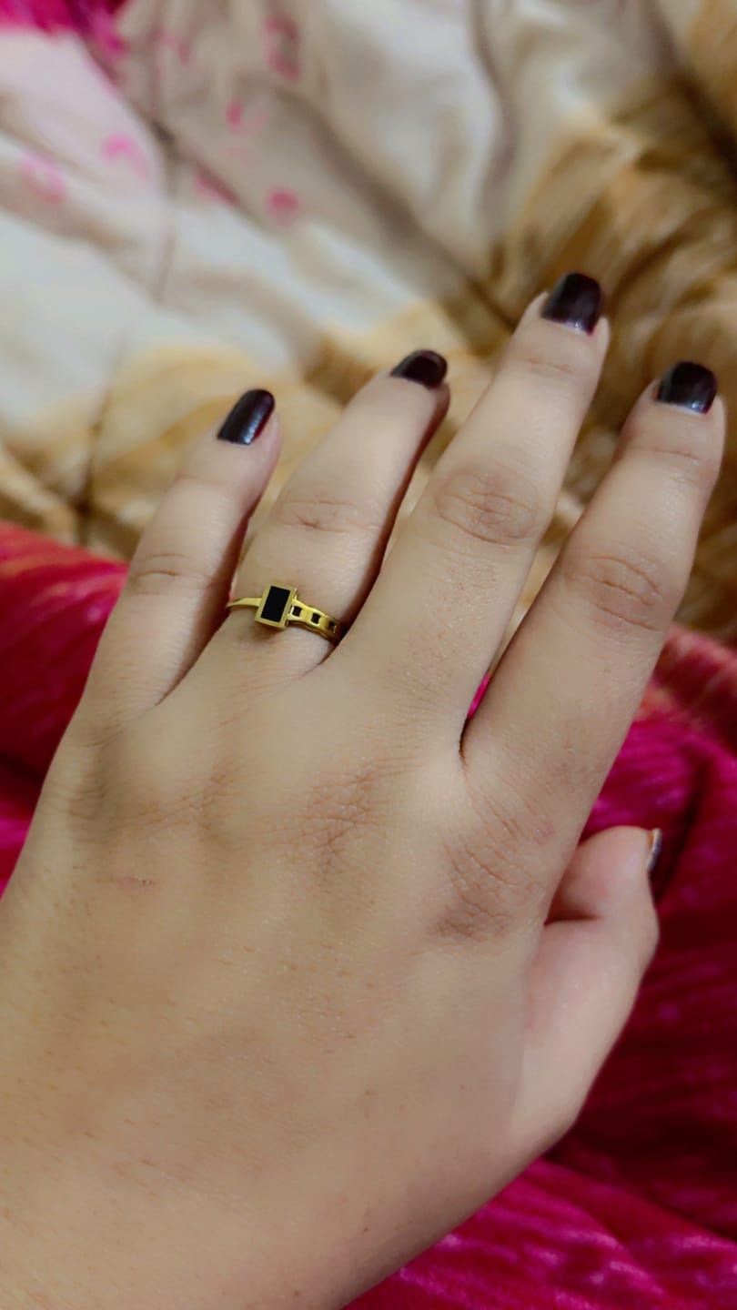 Customer photo review of Black Charm Ring