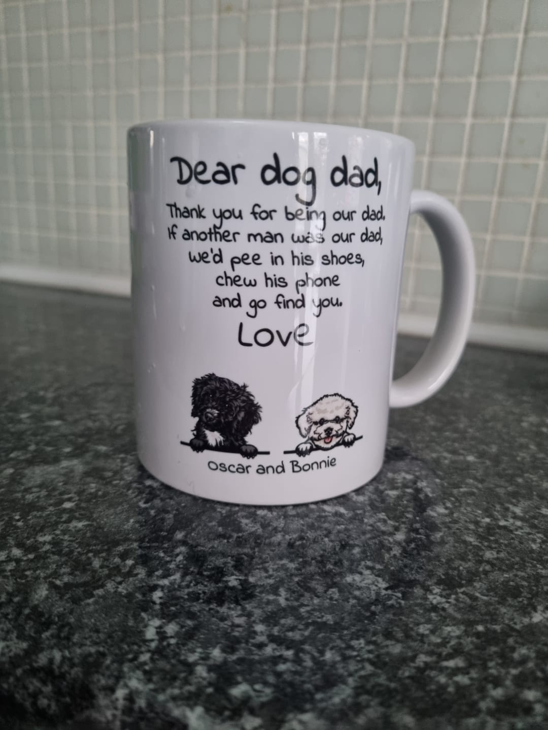 Customer photo review of Dear Dog Parent - Personalised Mug