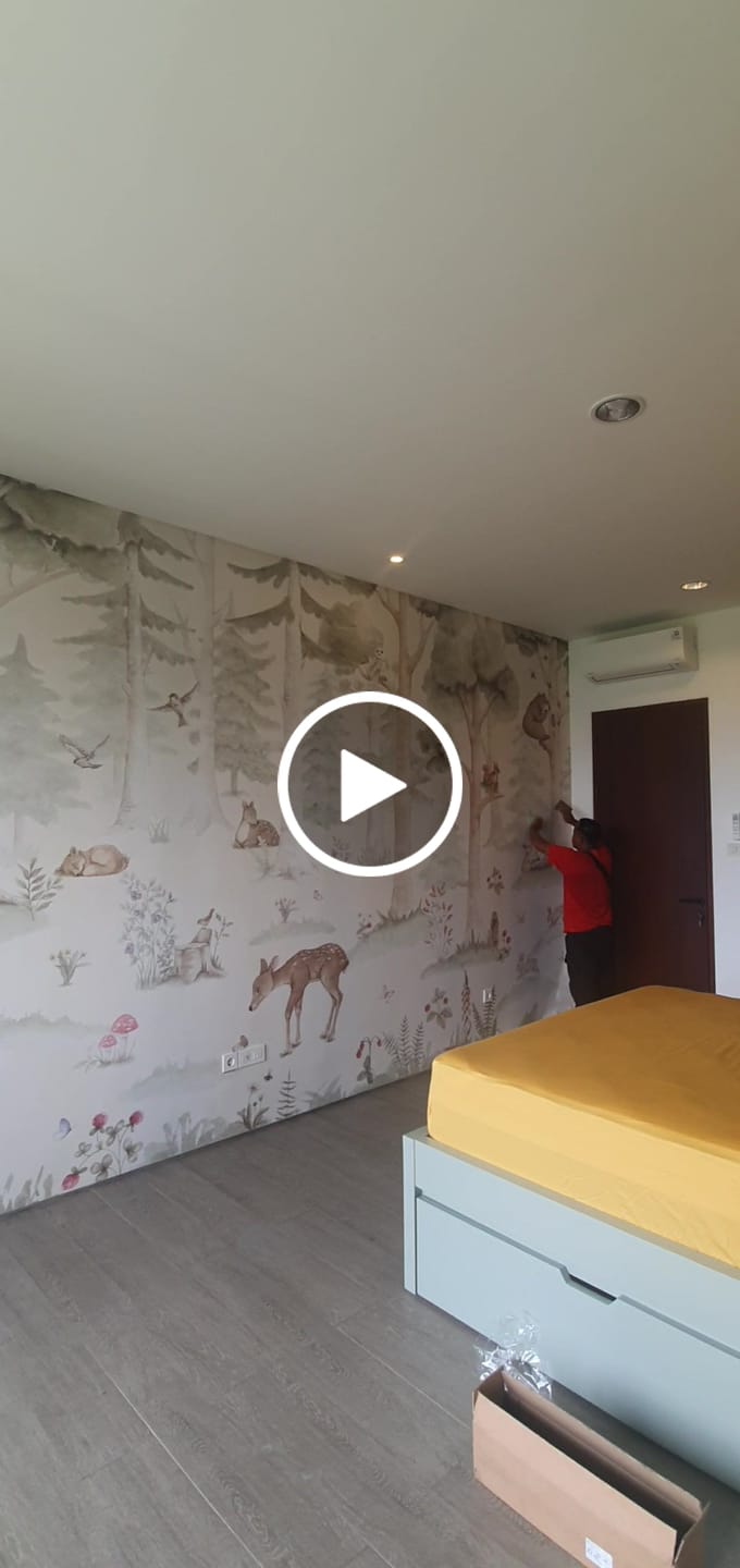 Customer video review of Woodland Friends Wallpaper