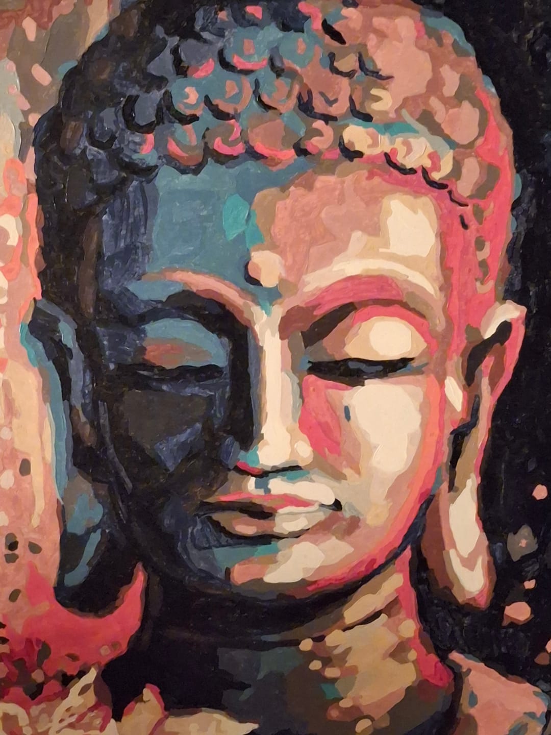 Customer photo review of Malen nach Zahlen - Buddha mit Blume