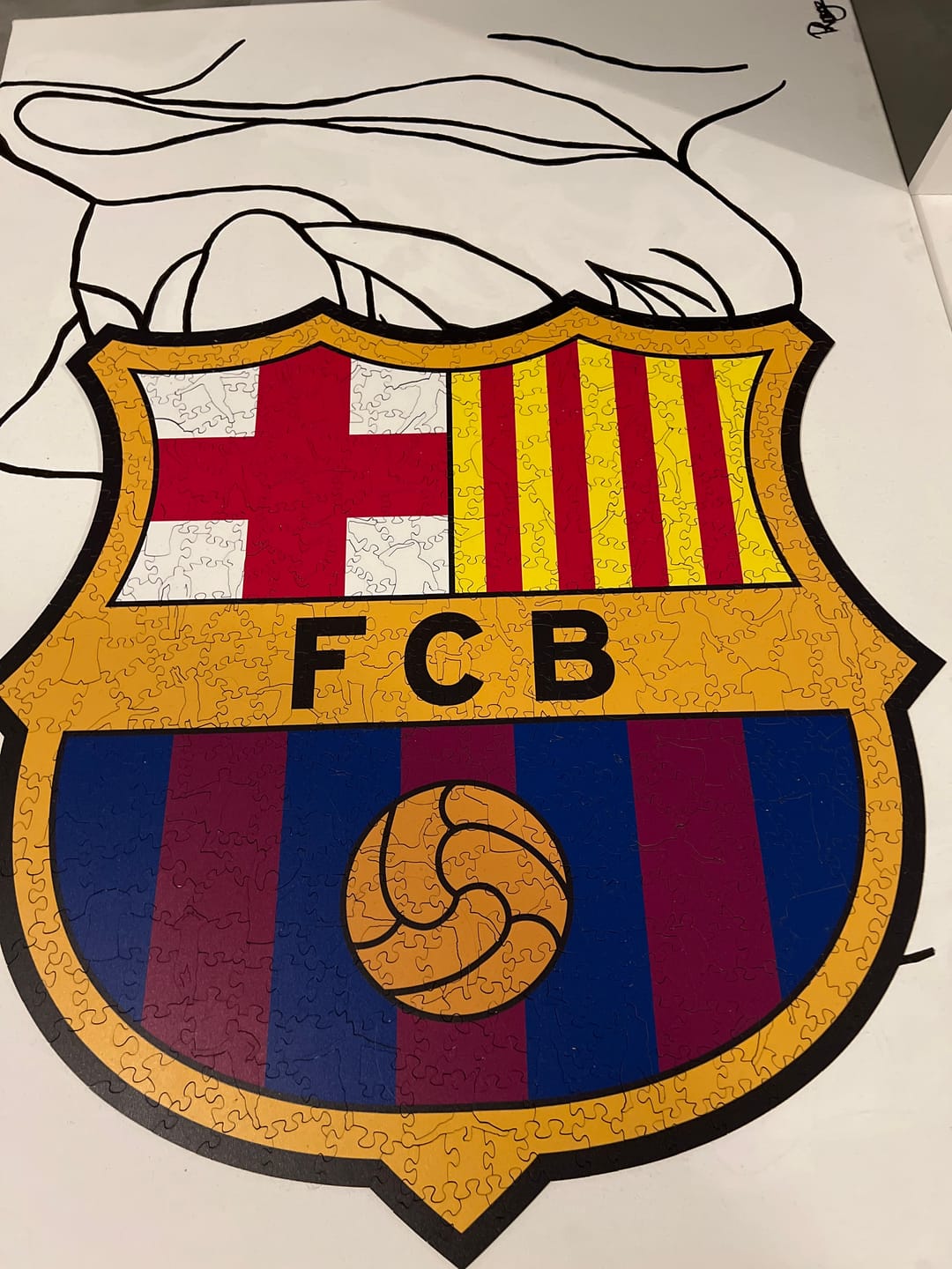 Customer photo review of FC Barcelona® Logo - Holzpuzzle