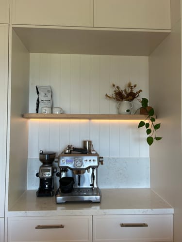 Customer photo review of Curved Floating Shelf