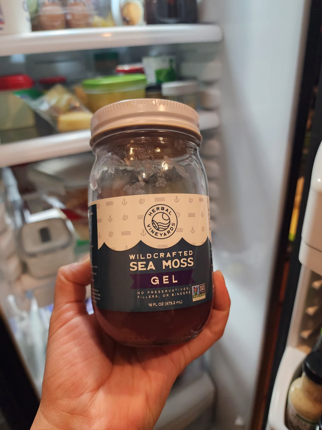 Customer photo review of EXCLUSIVE PURPLE SEA MOSS GEL