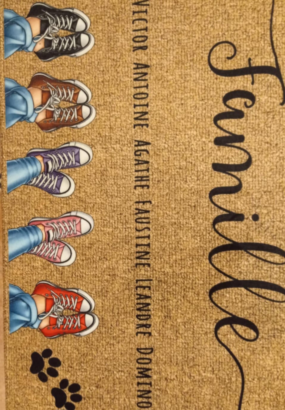 Customer photo review of Chaussures et pattes - Paillasson personnalisé