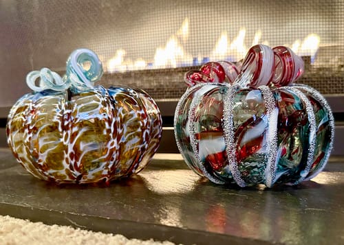 Customer photo review of 2 for $69 Mystery Glass Pumpkins