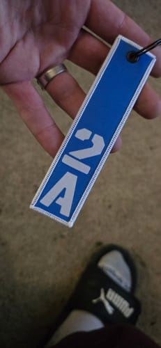 Customer photo review of 2A-Blue Keytag