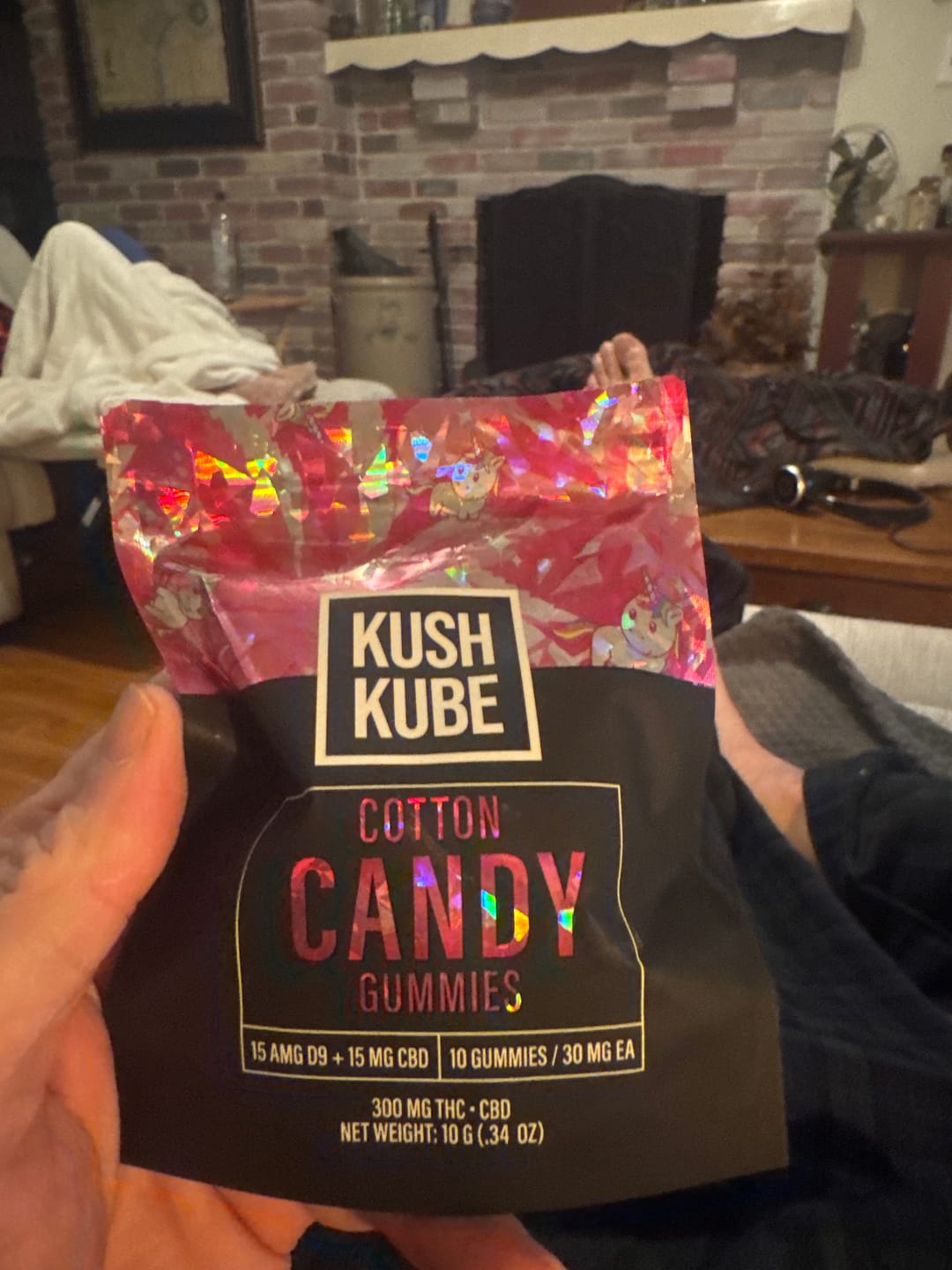 Customer photo review of Cotton Candy Kush Kube - 15mg THC