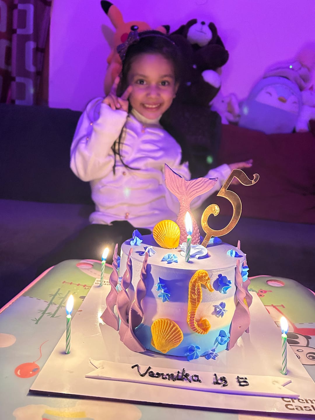 Customer photo review of Mermaid Ombre Cake