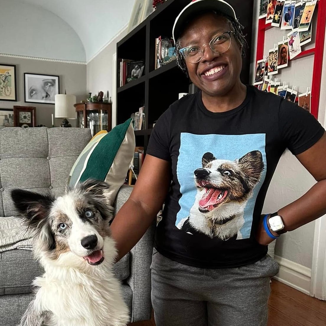 Customer photo review of Custom Pet Art Women's Crew