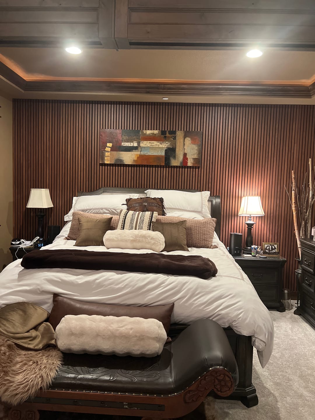 Customer photo review of Natural Walnut Acoustic Slat Panels 118"