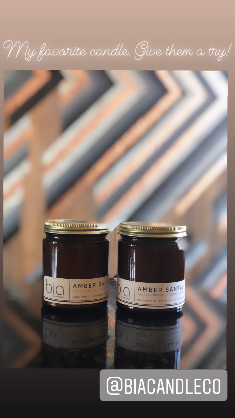 Customer photo review of Amber Santal Candle